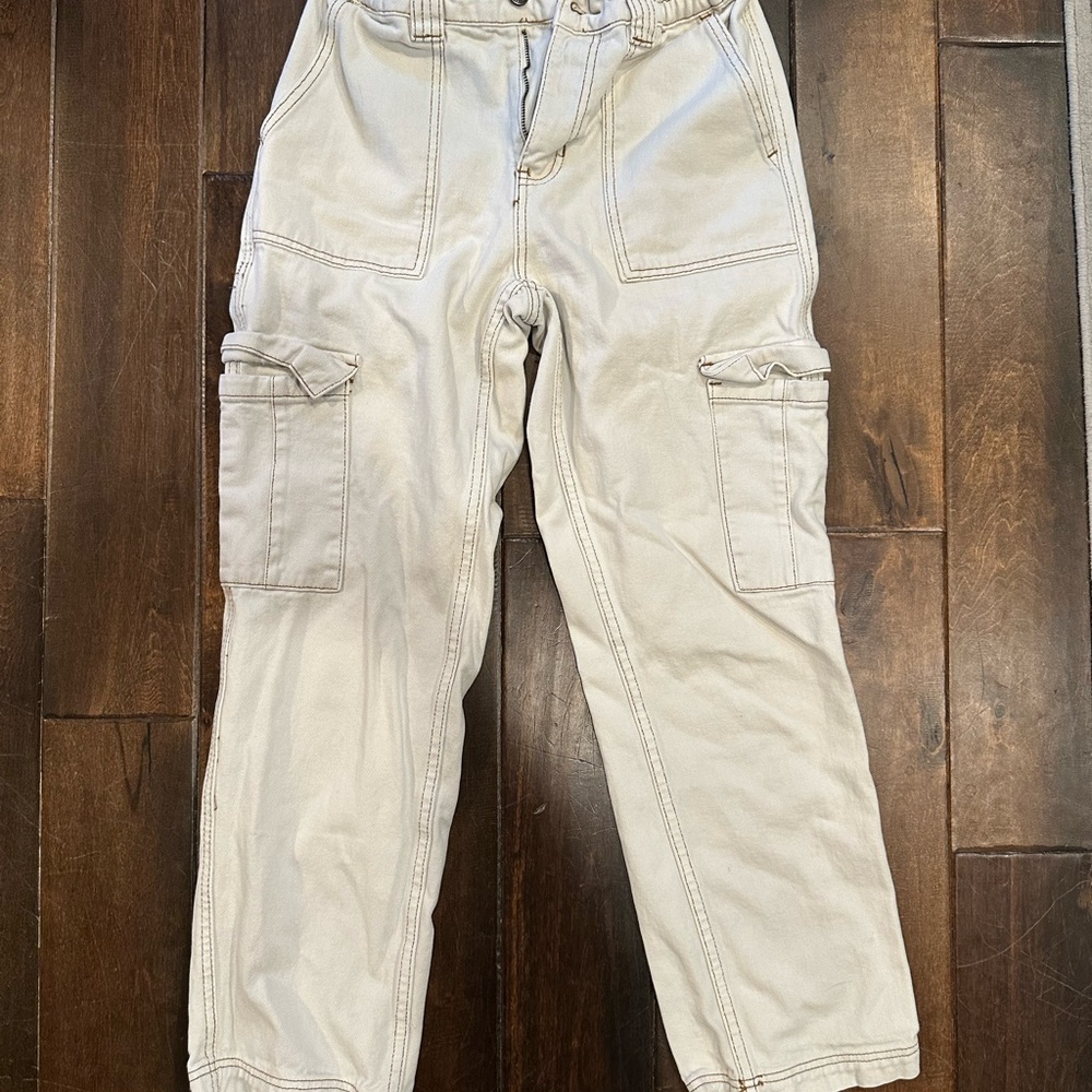 Cream Cargo Pants